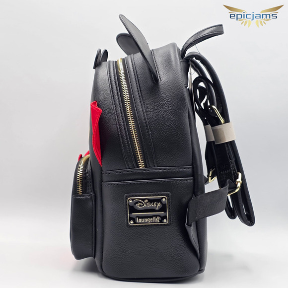 Loungefly Disney Mickey Mouse Vampire Halloween Cosplay Black Mini Backpack Bag - Picture 4 of 5